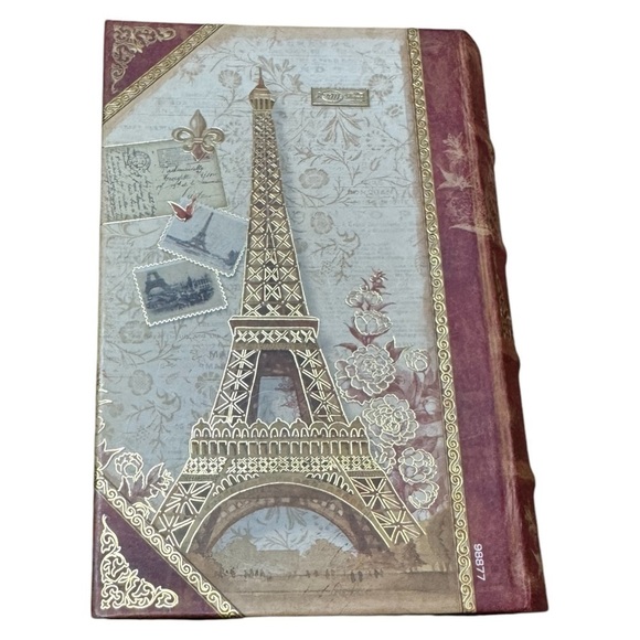 Book Keepsake Box Magnetic Closure Paris Eiffel Tower Hidden Stash Box collectib - Picture 2 of 15